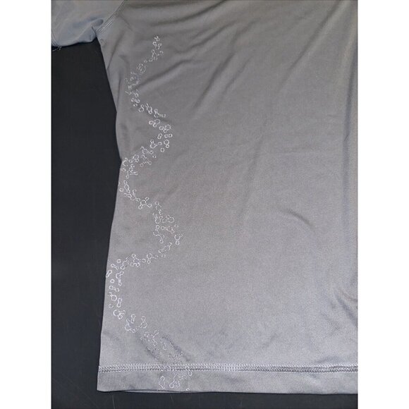 Puma Top Women Size Large Gray Short Sleeve T-Shirt Activewear - Picture 5 of 11